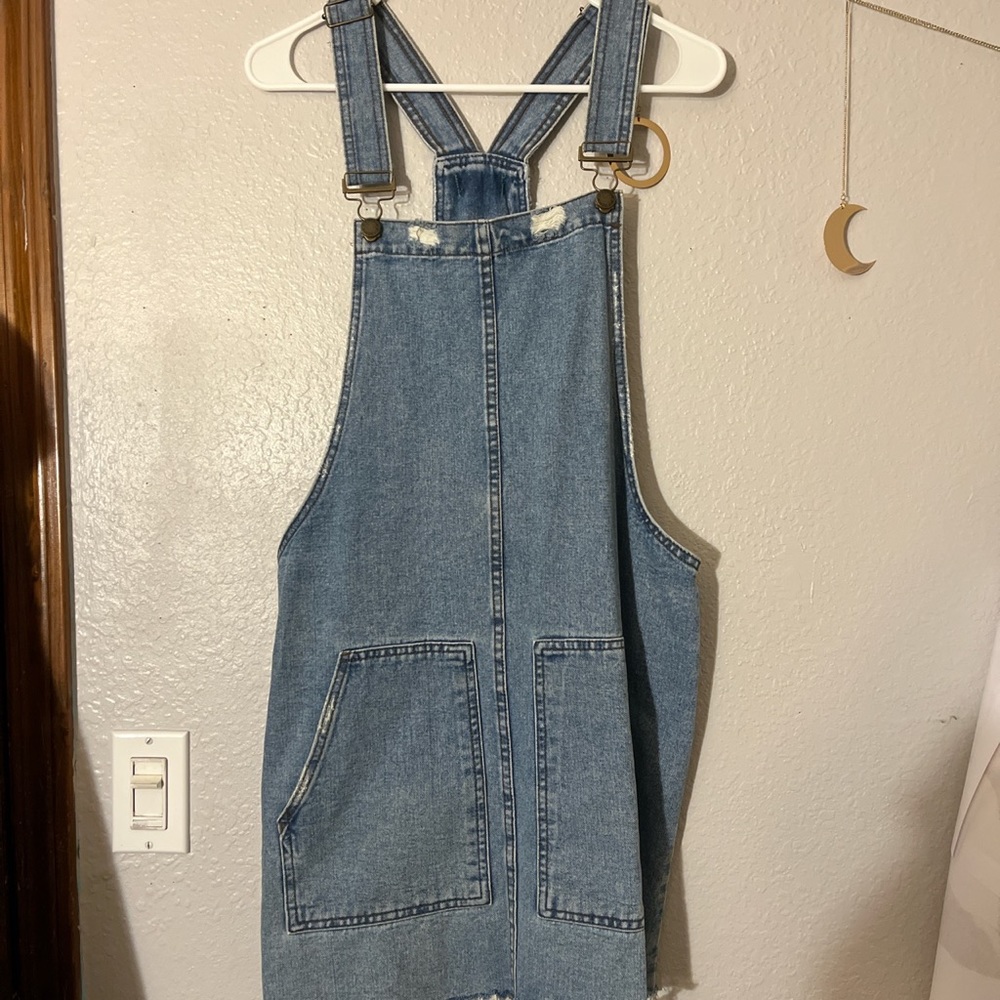 overall jean dress